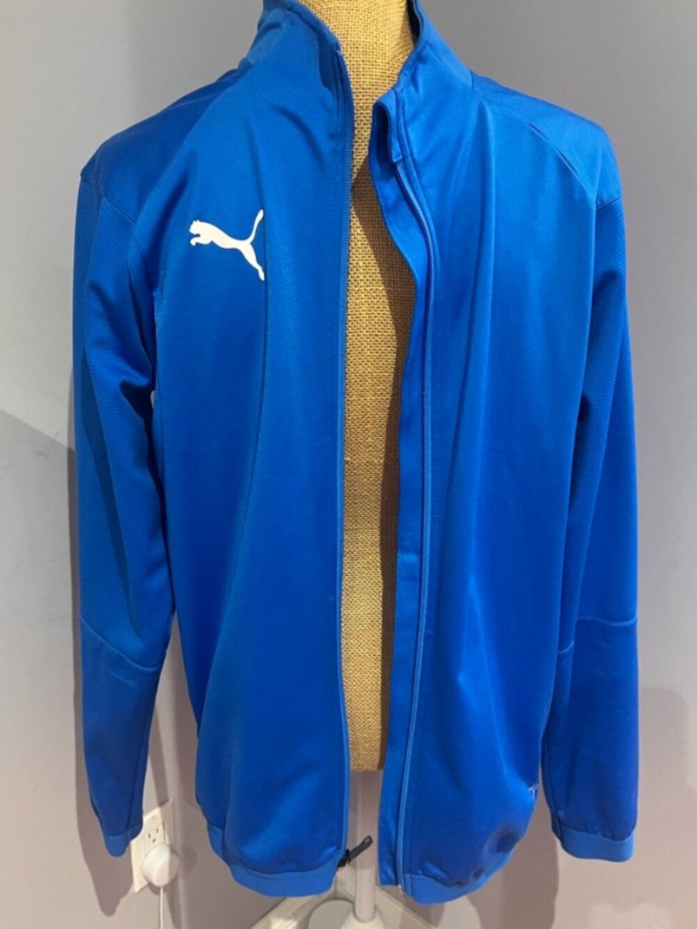 Puma Mens Small Royal Blue Full Zip Performance Track Jacket Soccer Training